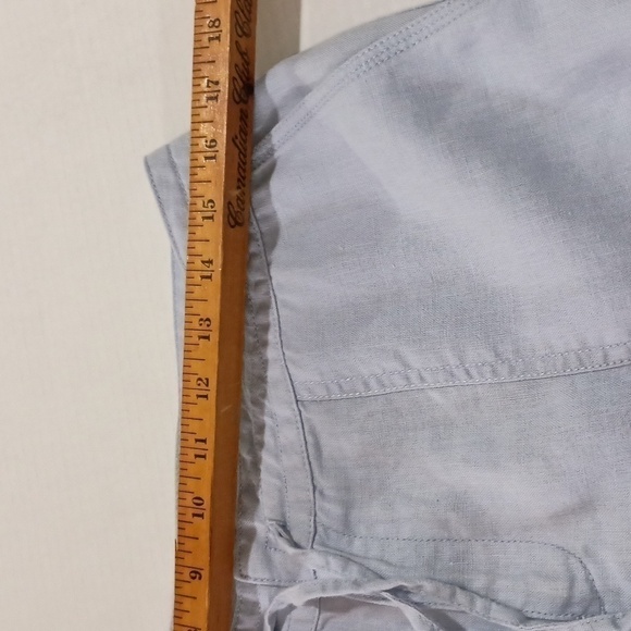 Liz Claiborne Linen Capri Wide Leg Pants Light Blue Size10 - Picture 6 of 9